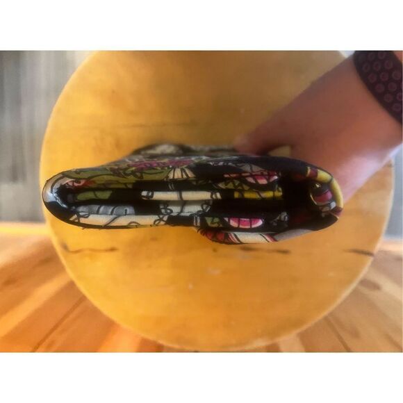 Vera Bradley pink purple black green floral quilted multi purpose clutch wallet - Picture 4 of 8